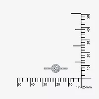 DiamonArt® Womens /8 CT. T.W. White Cubic Zirconia Sterling Silver Promise Ring