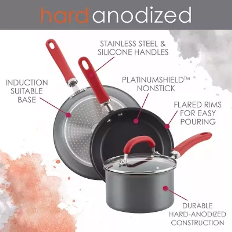 Rachael Ray Create Delicious Hard Anodized 2-pc. Deep Frying Pans