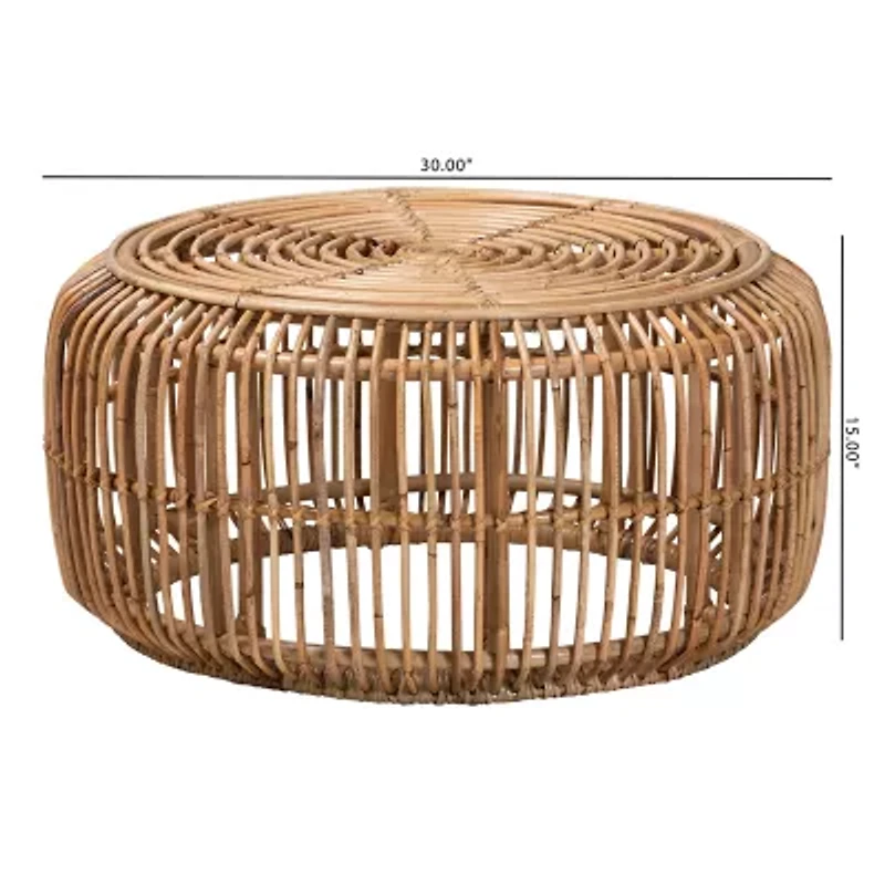 Aliane Rattan Round Rattan Coffee Table