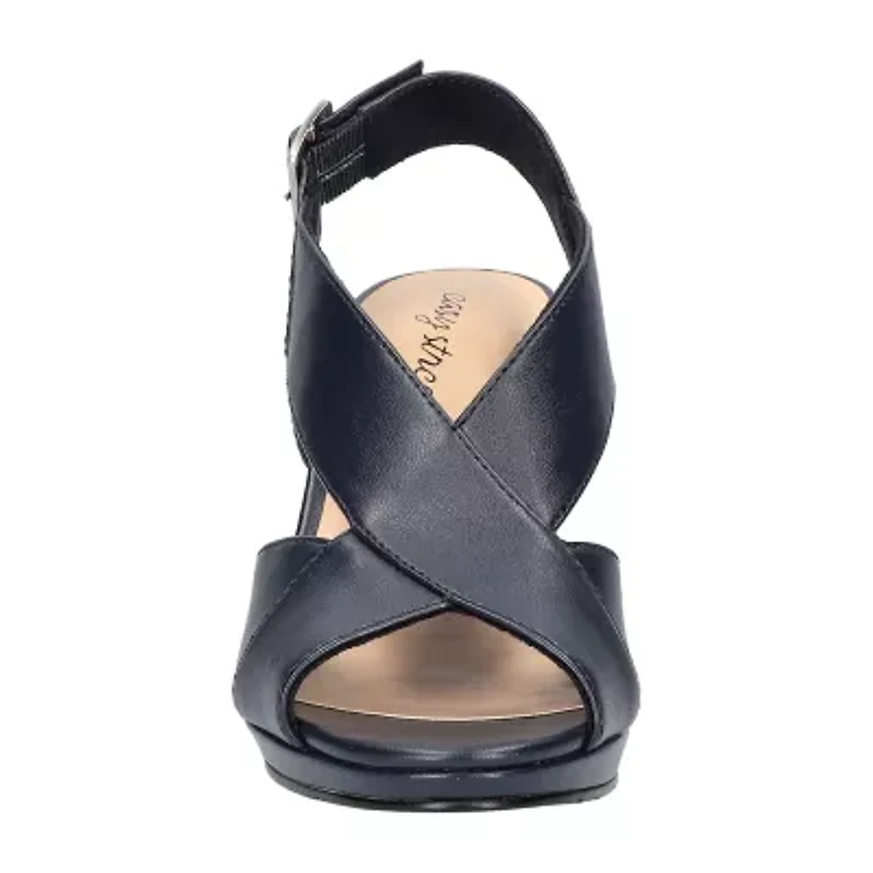 Easy Street Womens Christy Heeled Sandals