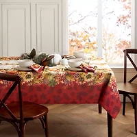 Elrene Home Fashions Swaying Leaves Border Tablecloth