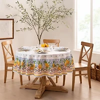 Elrene Home Fashions Capri Lemon 70" Round Tablecloth