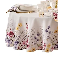 Elrene Home Fashion Poppy Wildflower 70" Round Tablecloth
