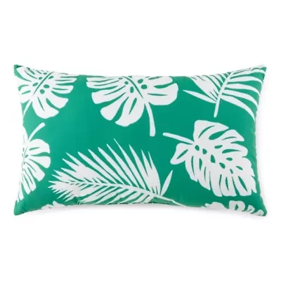 Outdoor Oasis 14x24 Leaf Rectangular Throw Pillow