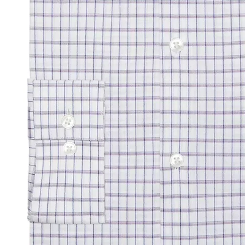 Van Heusen Stain Shield Mens Regular Fit Stretch Fabric Wrinkle Free Long Sleeve Dress Shirt