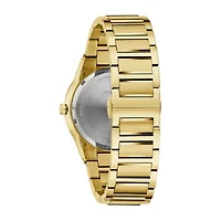 Bulova Mens Gold Tone Stainless Steel Bracelet Watch 97a183