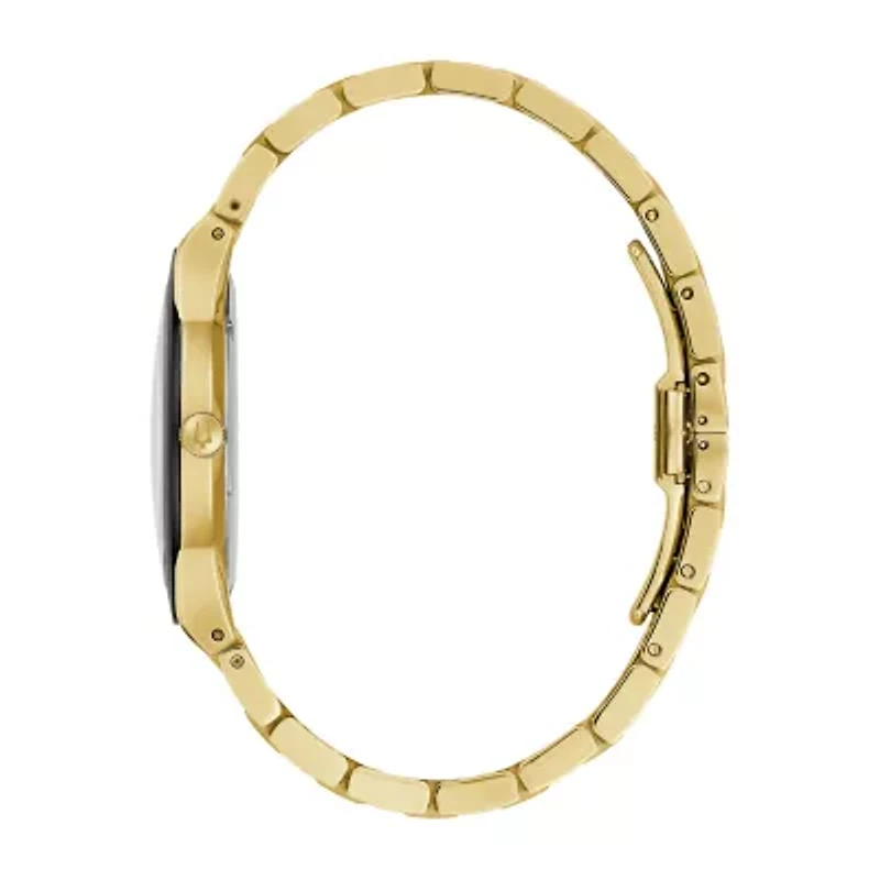 Bulova Mens Gold Tone Stainless Steel Bracelet Watch 97a183