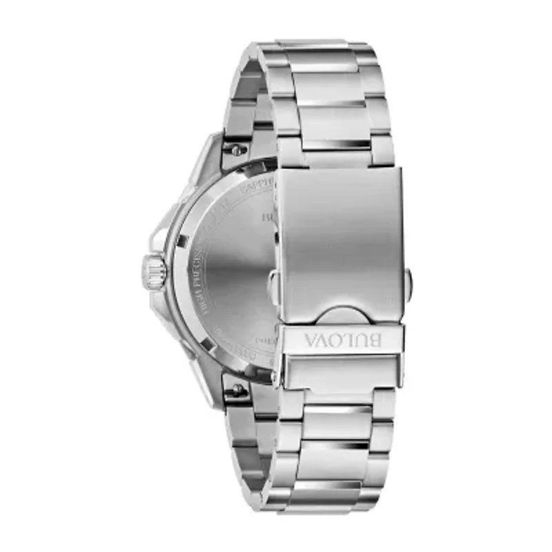 Bulova Performance Mens Silver Tone Stainless Steel Bracelet Watch 96b426