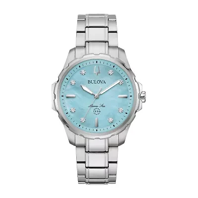 Bulova Performance Womens Silver Tone Stainless Steel Bracelet Watch 96p248