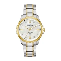 Bulova Performance Womens Two Tone Stainless Steel Bracelet Watch 98p227