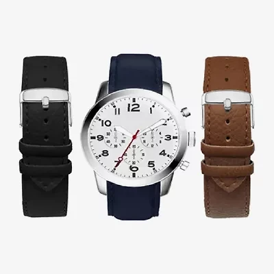 American Exchange Mens Blue Strap Watch 5317s-42-B05