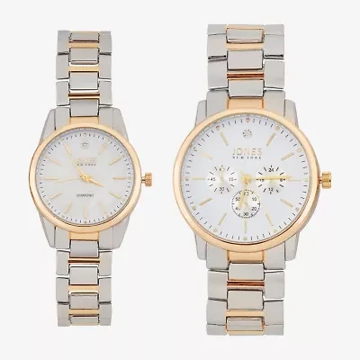 Jones N.Y. Unisex Adult Two Tone Bracelet Watch M0023s-42-H34