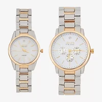 Jones N.Y. Unisex Adult Two Tone Bracelet Watch M0023s-42-H34