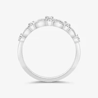 Womens 1/5 CT. Natural White Diamond 10K Gold Ring Guard