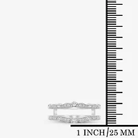 Womens 1/5 CT. Natural White Diamond 10K Gold Ring Guard
