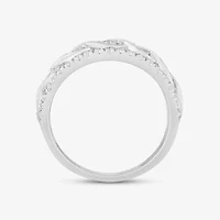 Womens 2MM 1/2 CT. T.W. Natural White Diamond 10K Gold Anniversary Band