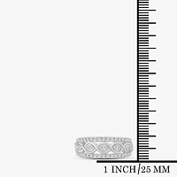 Womens 2MM 1/2 CT. T.W. Natural White Diamond 10K Gold Anniversary Band