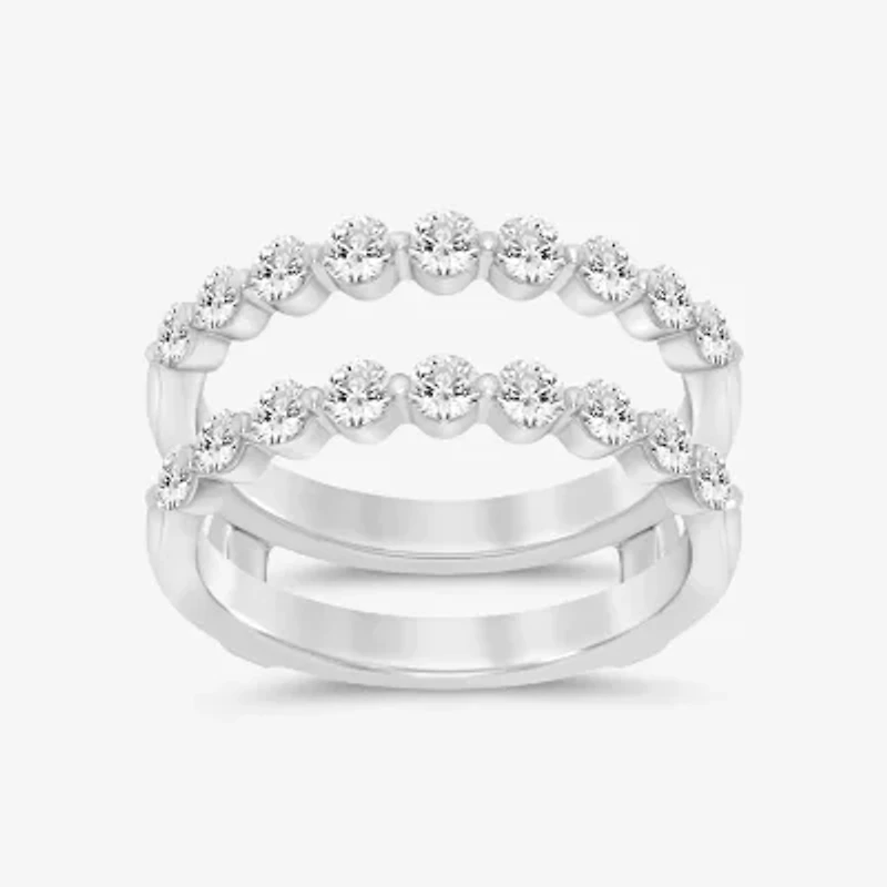 (I / Si2) Womens 1 CT. T.W. Lab Grown White Diamond 14K Gold Ring Guard