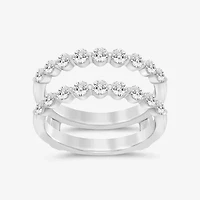(I / Si2) Womens 1 CT. T.W. Lab Grown White Diamond 14K Gold Ring Guard
