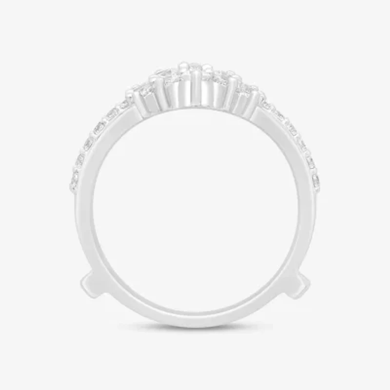 (I / Si2) Womens 1 CT. T.W. Lab Grown White Diamond 14K Gold Ring Guard