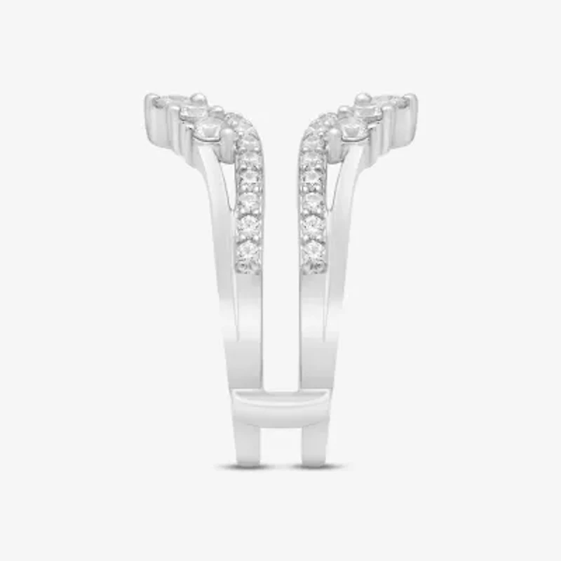 (I / Si2) Womens 1 CT. T.W. Lab Grown White Diamond 14K Gold Ring Guard