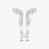 (I / Si2) Womens 1 CT. T.W. Lab Grown White Diamond 14K Gold Ring Guard