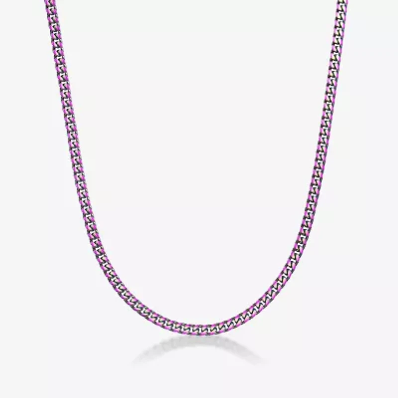 Mens Stainless Steel Curb Chain Necklace