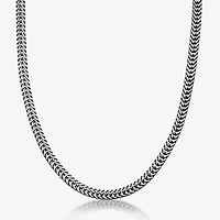 Mens Stainless Steel 24 Inch Herringbone Chain Necklace