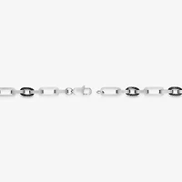 Mens Stainless Steel 9 Inch Solid Link Chain Bracelet