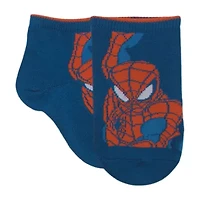 Toddler Boys 6 Pair Spiderman Quarter Ankle Socks