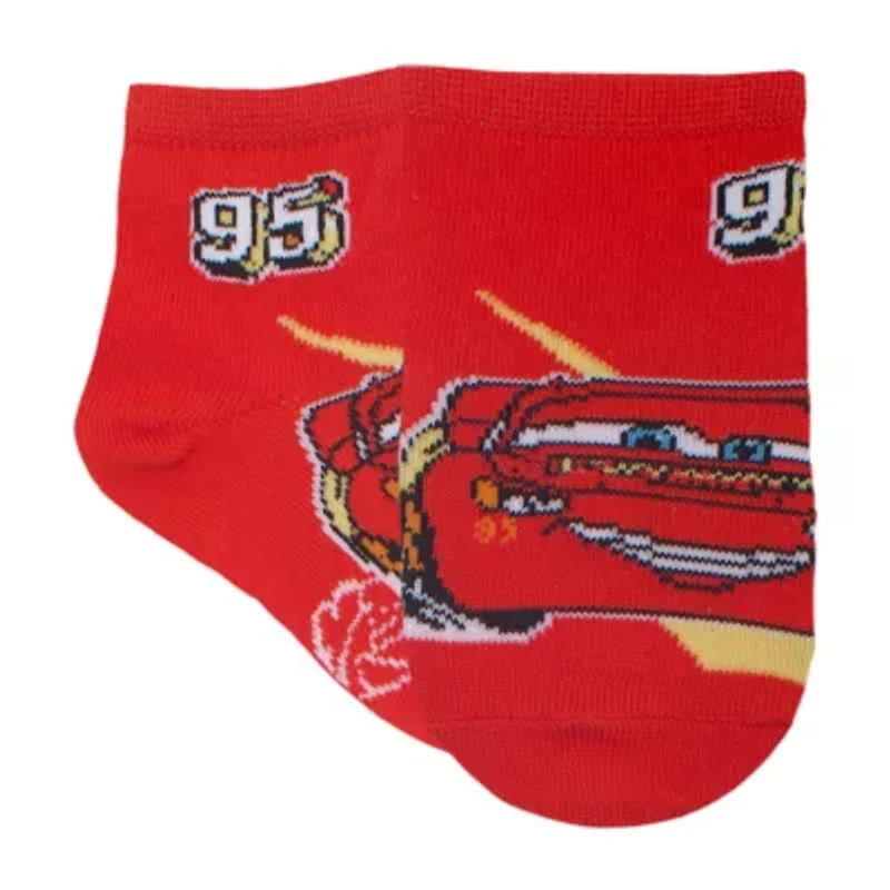 Toddler Boys 6 Pair Cars Quarter Ankle Socks