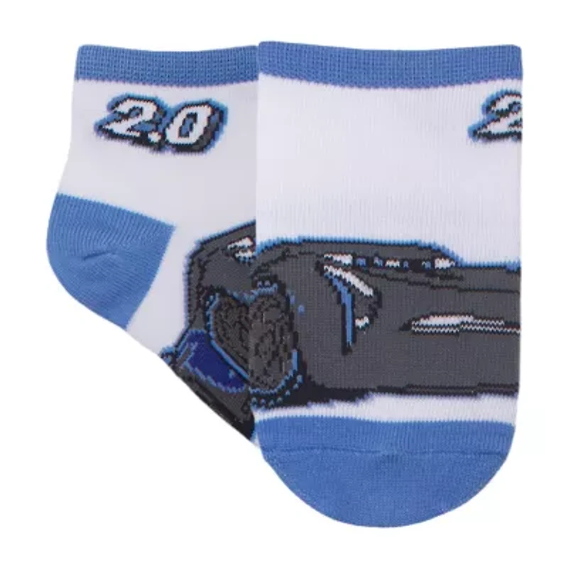 Toddler Boys 6 Pair Cars Quarter Ankle Socks