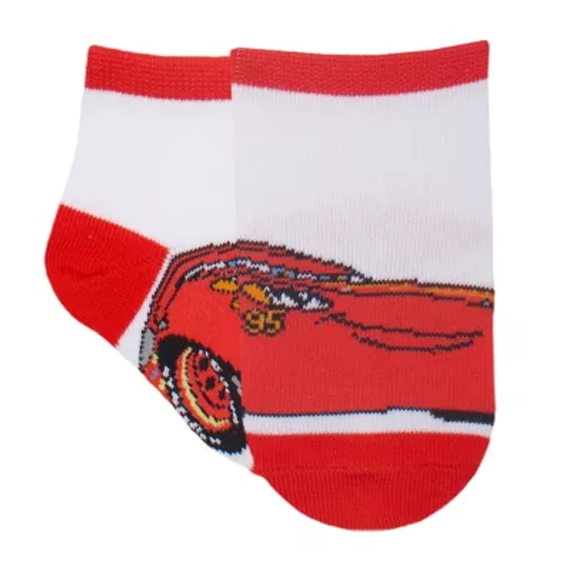 Toddler Boys 6 Pair Cars Quarter Ankle Socks