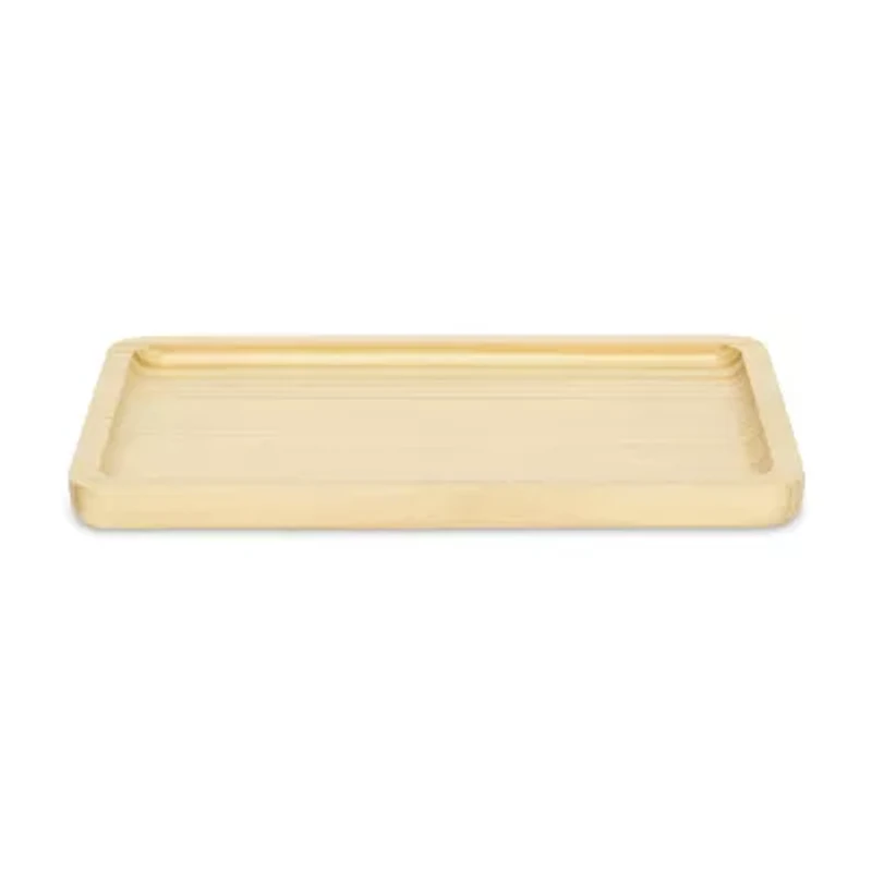 Cheungs Rectangular Natural Wood Glossy Decorative Tray