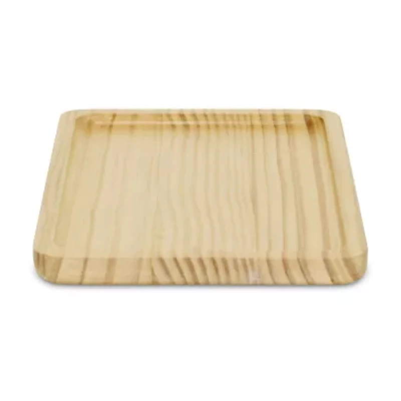 Cheungs Rectangular Natural Wood Glossy Decorative Tray