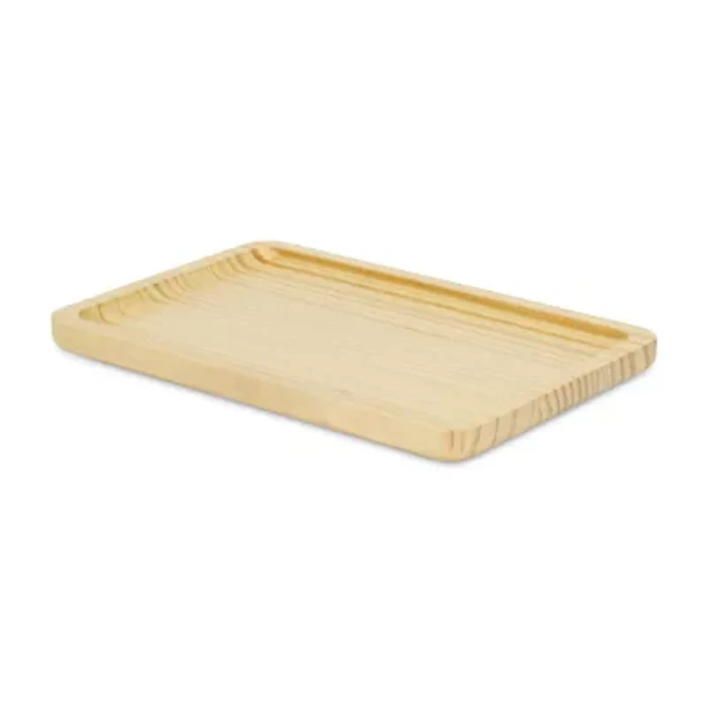 Cheungs Rectangular Natural Wood Glossy Decorative Tray