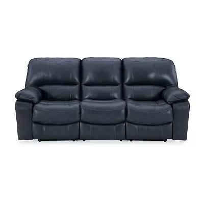 Signature Design By Ashley Leesworth Dual Power Leather Reclining Sofa