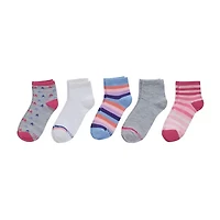Hanes Big Kid Girls Multi-Pack 10 Pair Low Cut Socks