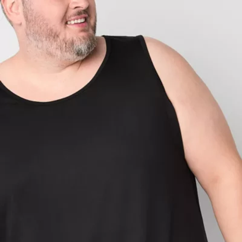 Xersion Mens Round Neck Sleeveless Active Big and Tall Tank Top