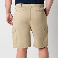 St. John's Bay Mens 10" Mid Rise Big and Tall Adaptive Stretch Fabric Adjustable Features Easy-on + Easy-off Cargo Short