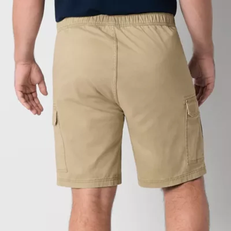 St. John's Bay Mens 10" Mid Rise Big and Tall Adaptive Stretch Fabric Seated Wear Cargo Short
