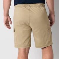 St. John's Bay Mens 10" Mid Rise Big and Tall Adaptive Stretch Fabric Seated Wear Cargo Short