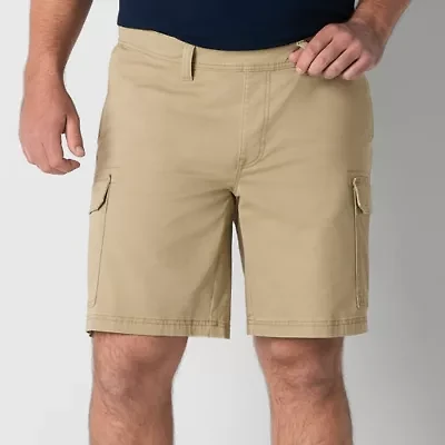 St. John's Bay Mens 10" Mid Rise Big and Tall Adaptive Stretch Fabric Seated Wear Cargo Short