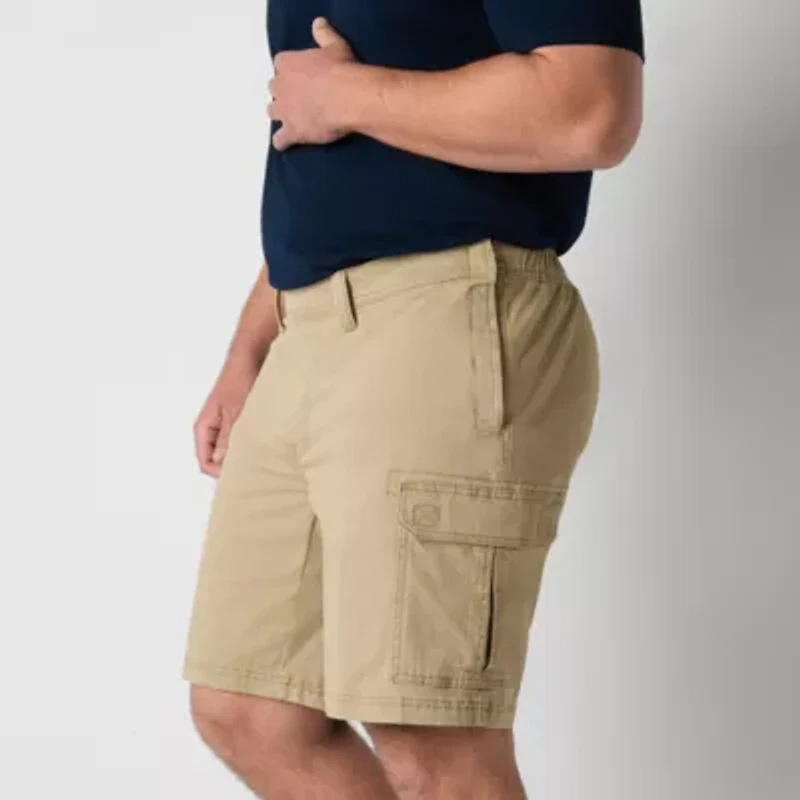 St. John's Bay Mens 10" Mid Rise Big and Tall Adaptive Stretch Fabric Seated Wear Cargo Short
