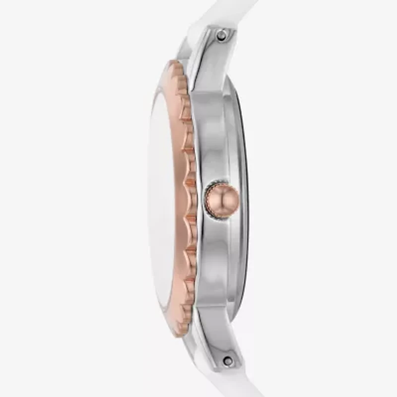 Skechers Womens Crystal Accent White Strap Watch Sr6235