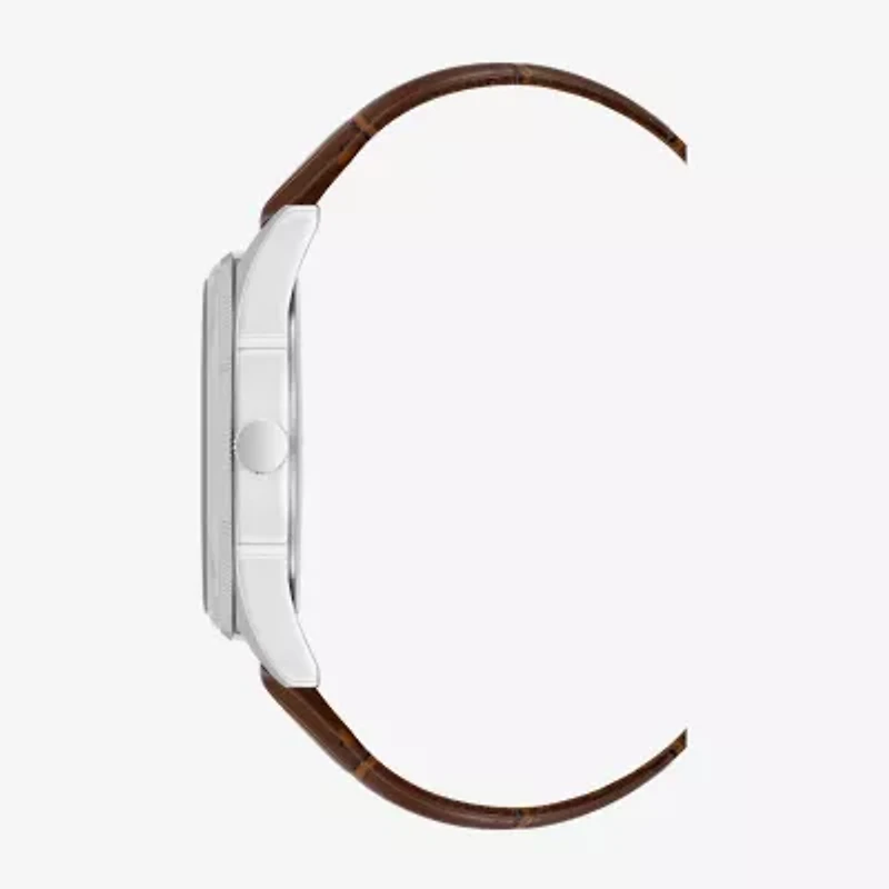 Armitron Mens Brown Leather Strap Watch 20/5596nvsvbn