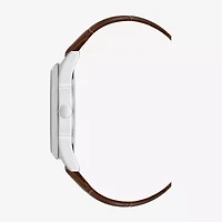 Armitron Mens Brown Leather Strap Watch 20/5596nvsvbn