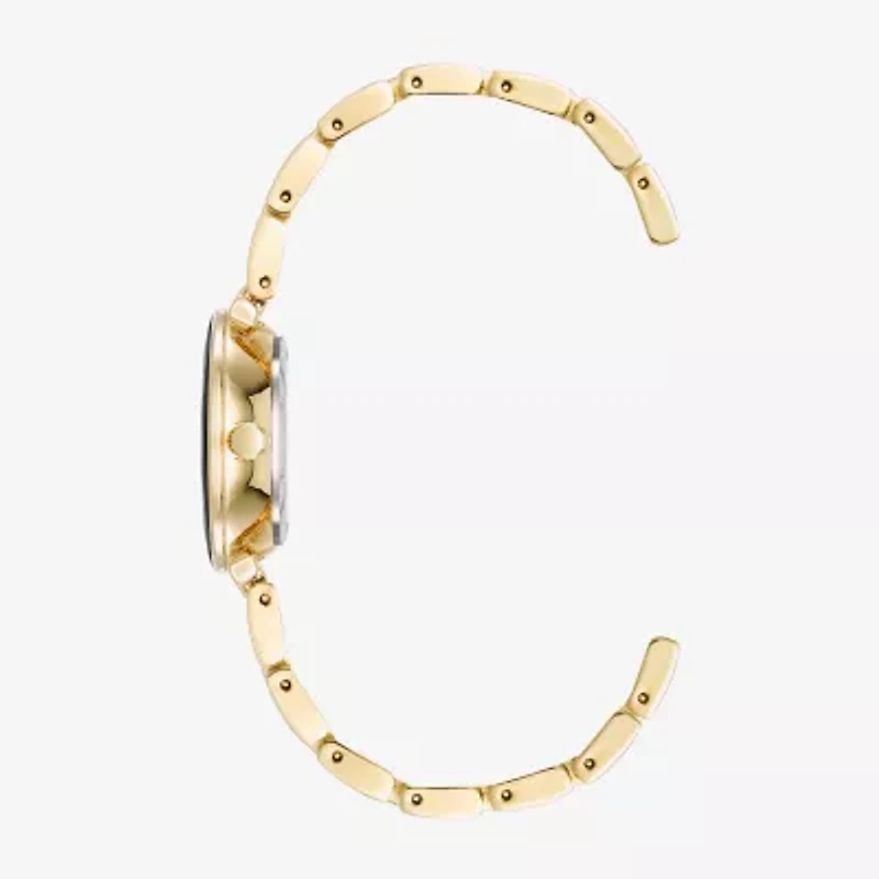 Armitron Womens Gold Tone Stainless Steel Bracelet Watch 75/5927bkgp