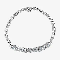 Limited Quantities! Womens Sterling Silver 7.5 Inch Solid Paperclip Chain Bracelet