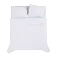 Truly Soft Textured Waffle Midweight Comforter Set